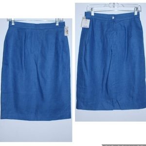 🌺 Sake Linen Straight Pencil Midi Skirt